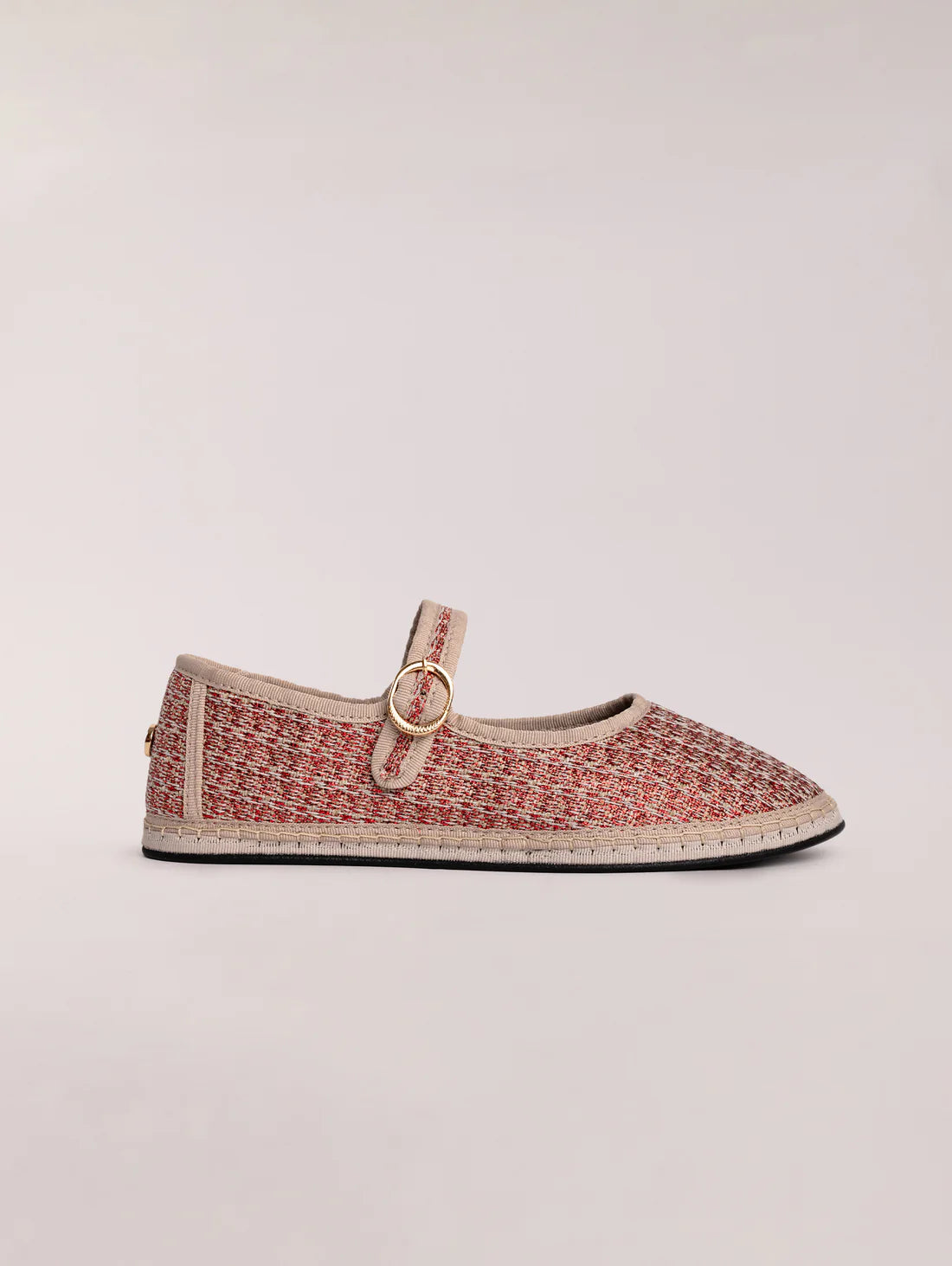 Mary Jane Jacquard Red