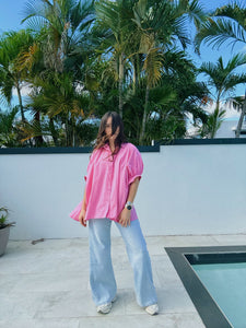 Pink Oversized Blouse