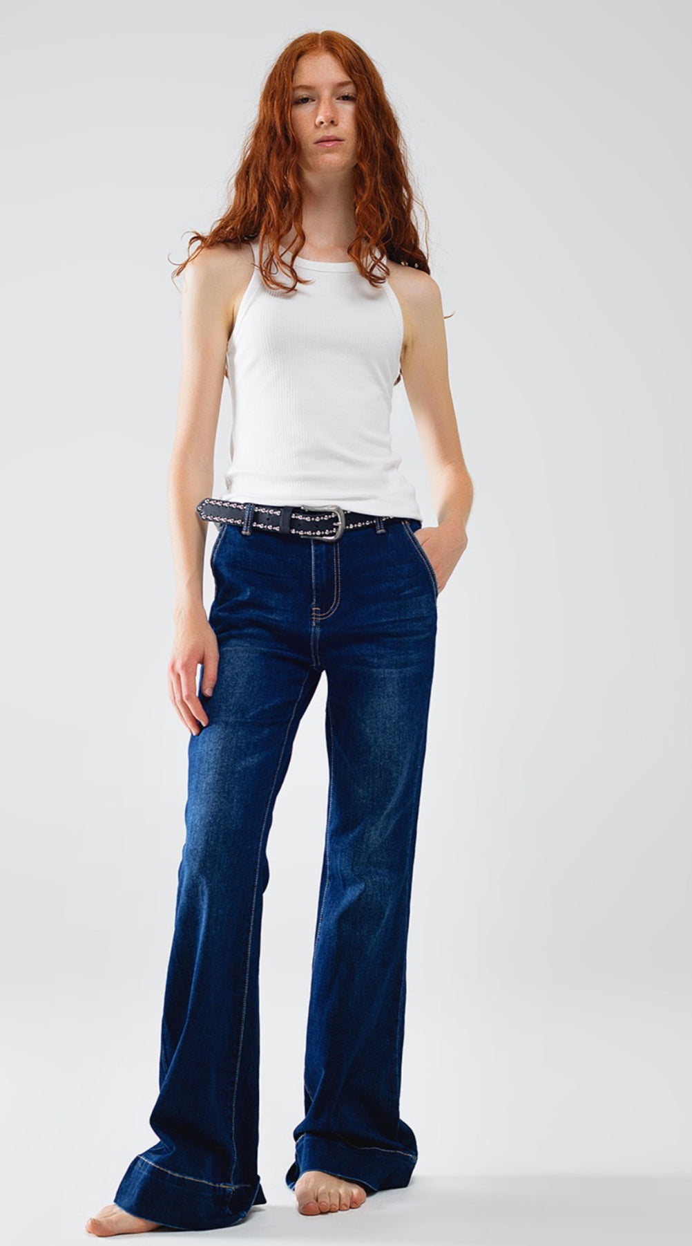 Dark Blue Flare Jean