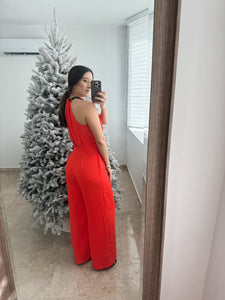 Classy Red Jumpsuit