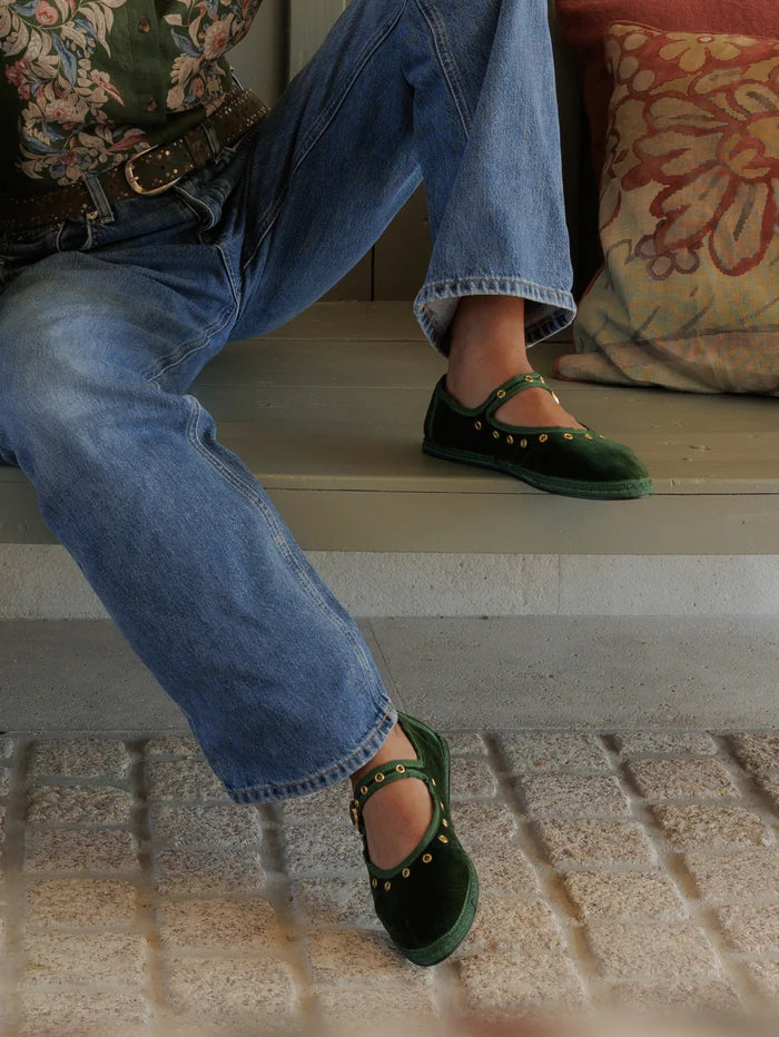 Mary Jane Studs Green Soldier