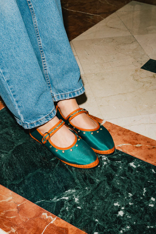 Mary Jane Studs Green