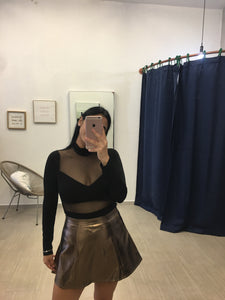 Bronze Metallic Skirt